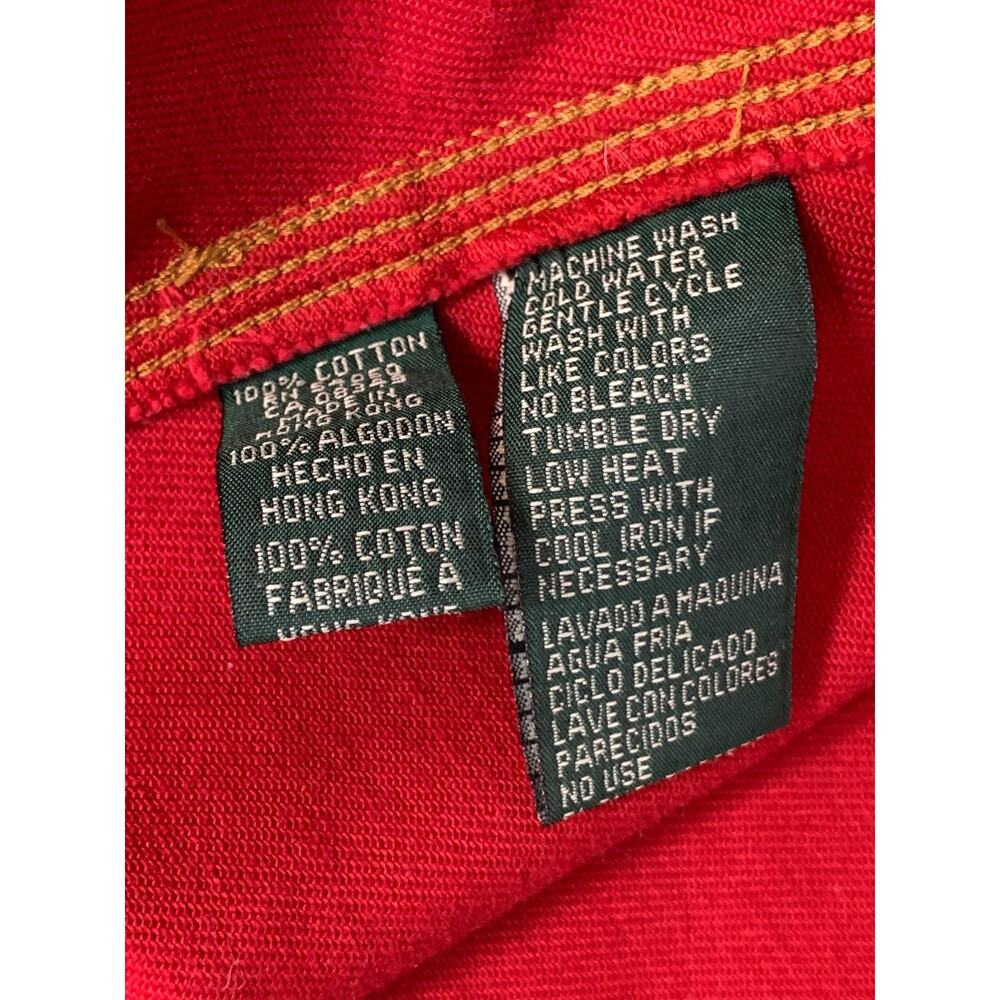 RALPH LAUREN JEANS Co Jacket Womens Red Denim Barn Chore Ranch Coat Cotton P/P - Picture 9 of 10